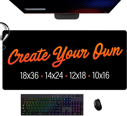 Custom Desk Mat – Personalized XL Desk Pad with Photo, Text, or Logo | Large 18x36” Gaming Mouse Pad, Extended Writing Surface
