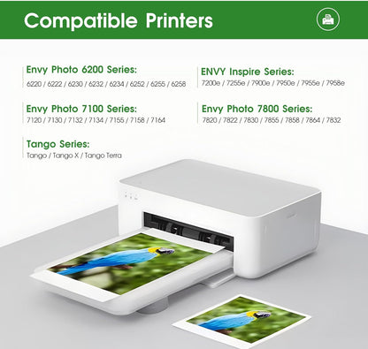 LLAOLLAO Remanufactured HP Ink 64 Replacement for HP 64XL Ink Cartridge Combo Pack Works with Envy Photo 7855 7858 7100 7155 Inspire 7255e 7200e 7900e 7958e Tango Printer (Black and Color)