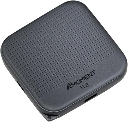 MMOMENT 1TB Magnetic External Portable SSD – 950MB/s Read – for ProRes 4K – Phone SSD Compatible with MagSafe, USB-C, USB-A, iPhone 15/16, Mac, PC (MU P100)