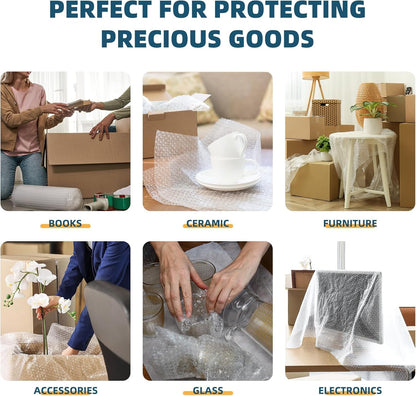 Metronic Bubble Cushioning Wrap 9 Pack 16 Inch x 324 FT, Dense Bubble Packing Air Wrap Clear Bubble Packing Roll for Shipping and Moving Supplies, Perforated Every 12"