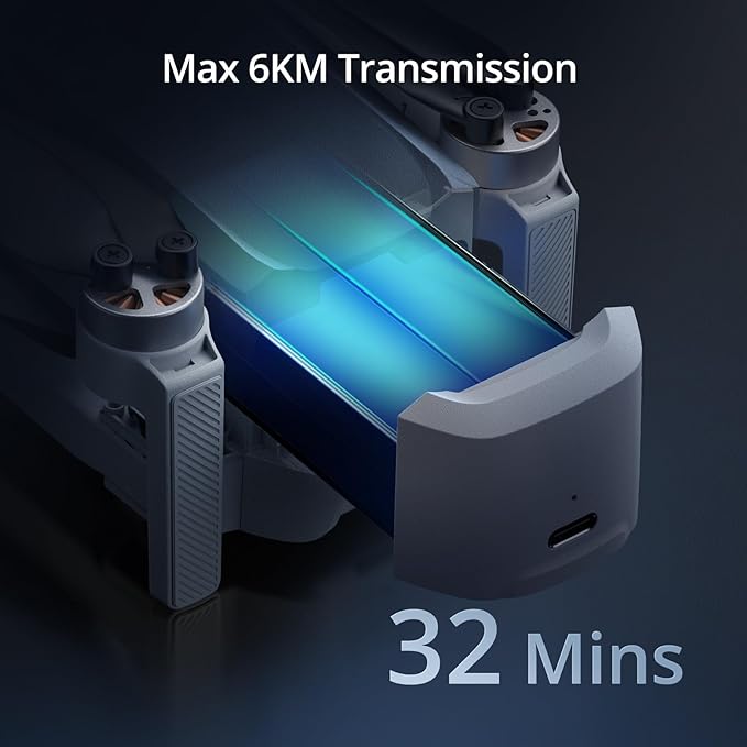 Potensic ATOM 3-Axis Gimbal 4K GPS Drone, Under 249g, 32 Mins Flight, 6KM Long Range Transmission, Visual Tracking, 4K/30FPS QuickShots, 12MP Photo, Lightweight and Foldable for Adults Beginners