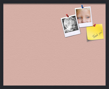 PinPix 30x24 Inch Cork Bulletin Board. This Decorative Framed Pin Board Comes with Pink Pastel Design and a Satin Black Frame. Ideal for Home Office Decor or Message Board (PinPix-1813)