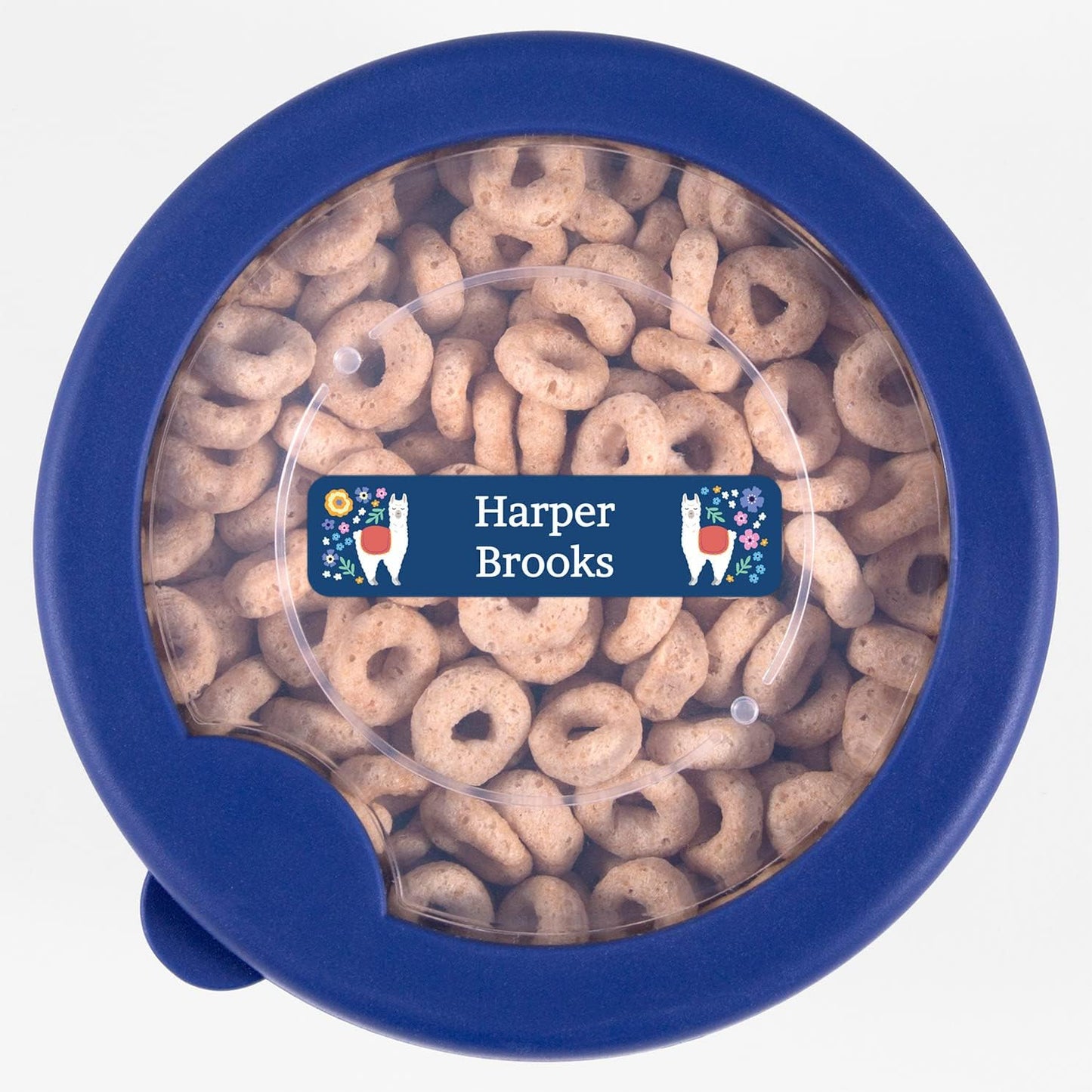 Name Bubbles - Custom Small Rectangle Name Labels for Kids (64 Labels) - Personalized Waterproof Name Stickers for Daycare, Lunch Boxes, Water Bottles, Shoes, School Supplies, & Camp (Llama)