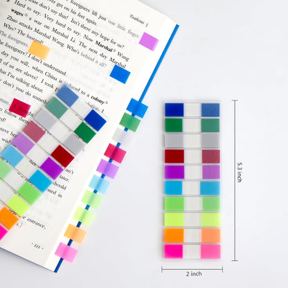Sticky Tabs Notes Page Marker - 1000Pcs Transparent Pop Up Writable Colored Book Index Tab Repositionable File Flags Label Self Adhesive Divider Sticker for Notebook Office School Teacher Planner Memo