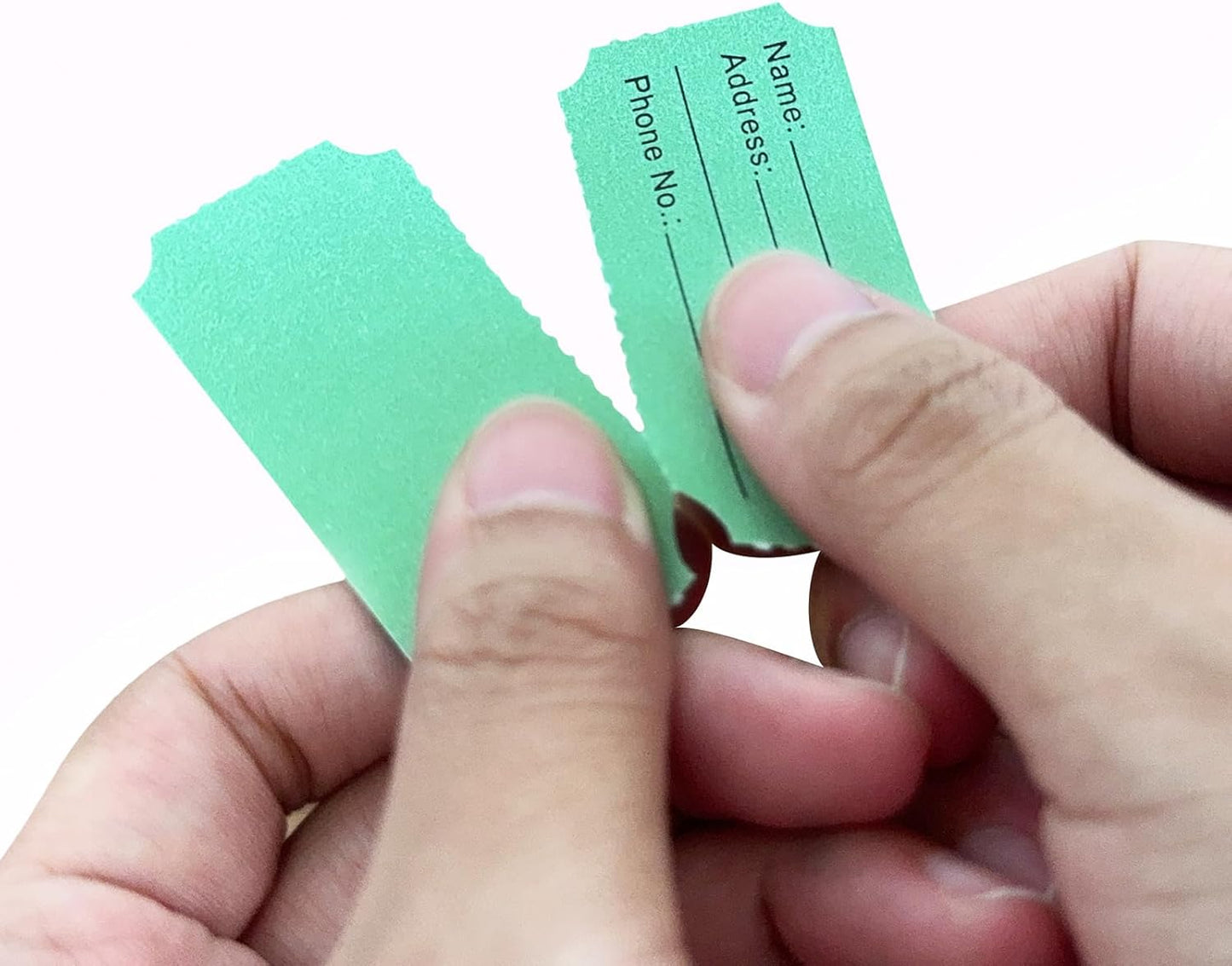 Yuanhe Raffle Tickets Double Roll - 8000 Total 50/50 Raffle Tickets for Events, Entry, Class Reward, Fundraiser, Carnivals, Door Prizes, Color Red Yellow Blue and Green