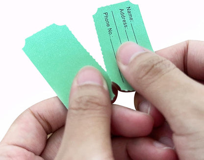 Yuanhe Raffle Tickets Double Roll - 8000 Total 50/50 Raffle Tickets for Events, Entry, Class Reward, Fundraiser, Carnivals, Door Prizes, Color Red Yellow Blue and Green