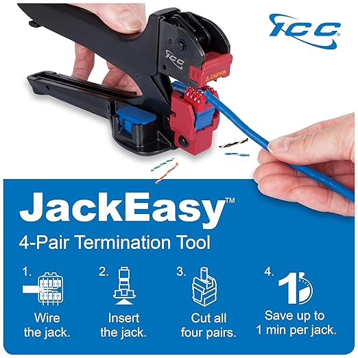 ICC CAT6 Keystone Jack with Slim Profile 180 Degree Punch Down, RJ45 UL Listed PoE++ TAA Compliant for Wall Plate or Patch Panel, Works with JackEasy Termination Tool, Green 25 Pack