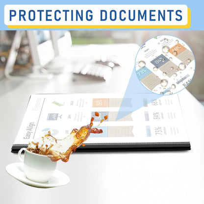 8 Pack Report Covers, COIDEA Report Covers with 3-Prong Fasteners, Presentation Folders for A4 and Letter Size Paper, Clear Front Report Covers Binder Bulk for School Business, 100 Sheet Capacity