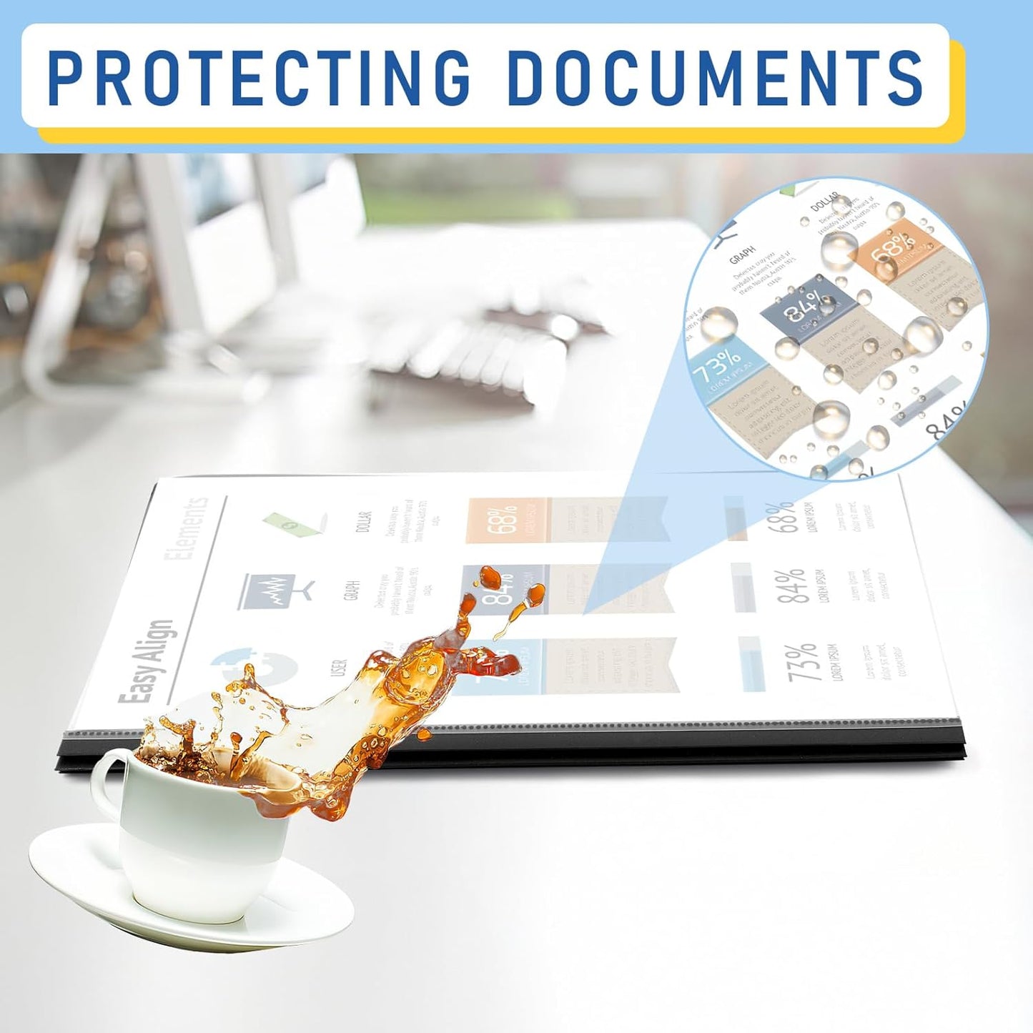 15 Pack Report Covers, COIDEA Report Covers with 3-Prong Fasteners, Presentation Folders for A4 and Letter Size Paper, Clear Front Report Covers Binder Bulk for School Business, 100 Sheet Capacity