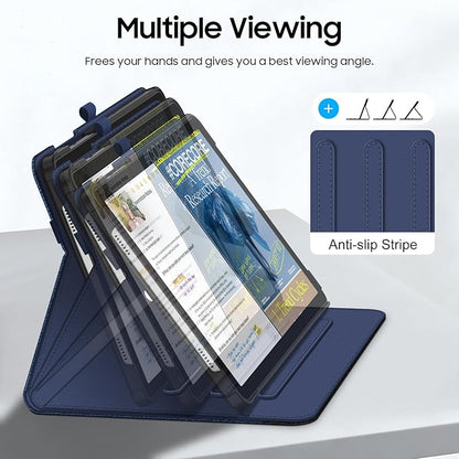 Fintie Case for Samsung Galaxy Tab A9 Plus/A9+ 5G 11 Inch 2023 Model (SM-X210/X216/X218), Multi-Angle Viewing Smart Stand Back Cover with Pocket Auto Wake/Sleep, Blue
