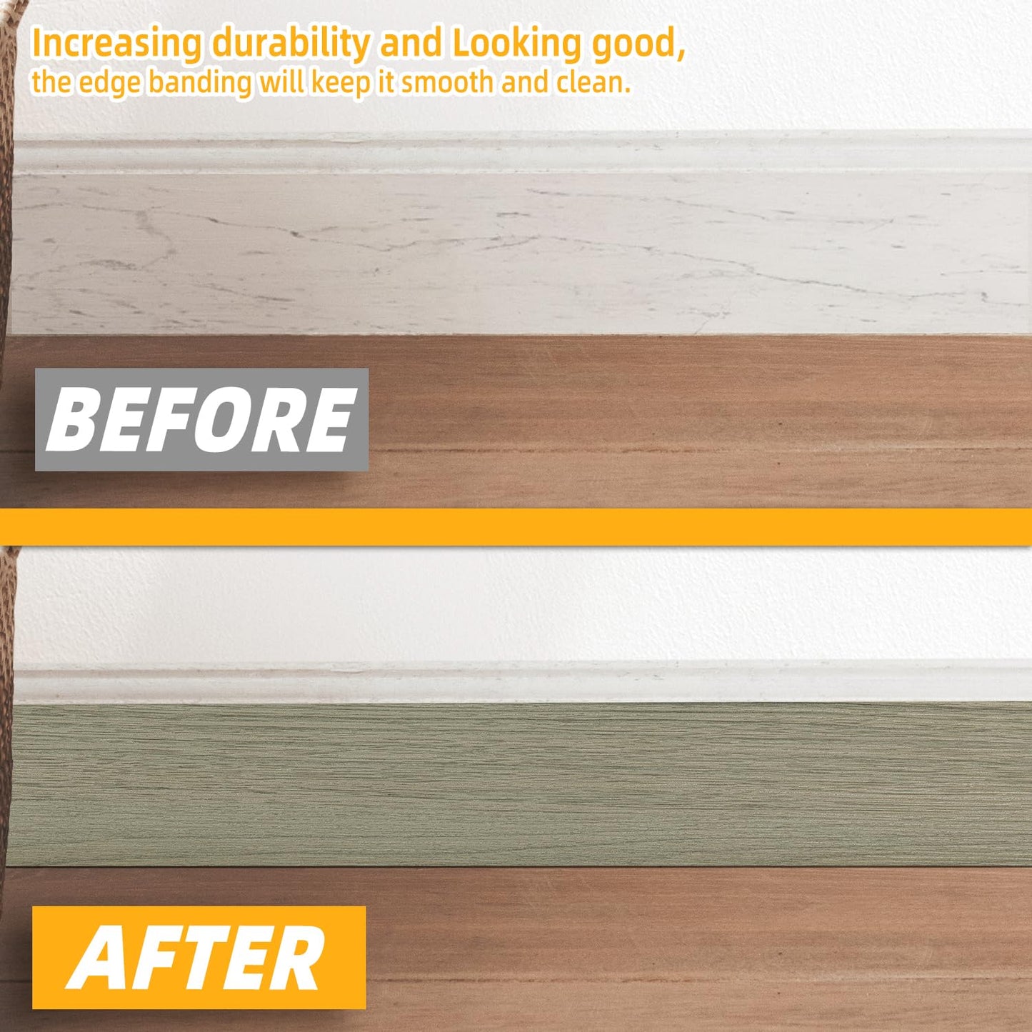 GSCIT Club Silver Walnut Wallpaper, 15.7 inch X 25ft Self Adhesive Wood Grain Repair Tape Patch for Tables, Chairs, Baseboards, Doors, Windows, Floors, Handicraft DIY.