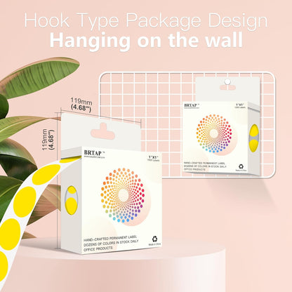 1 Inch Round Color Coding Labels, 1000 Dots Per Roll Yellow Color Coded Dot Stickers, Round Color Dot Labels for Organizing, Filing, and Storage