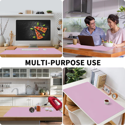 Bloss Purple Desk Mat, Leather Desk Pad, Desk Matt for Desktop, Waterproof Desk Pad Mat, Computer Mat for Office Work/Home/Decor/Desk Protector/Cover(31.5 x 15.7 Inches)