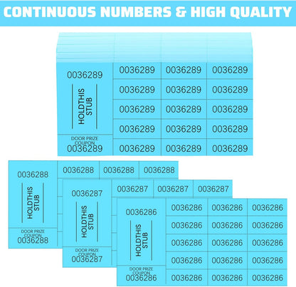 Kosiz 504 Sheets 15 Bid Raffle Ticket with Different Numbers Per Sheet Chinese Auction Tickets for Events Church Basket Auction Silent (Lake Blue)