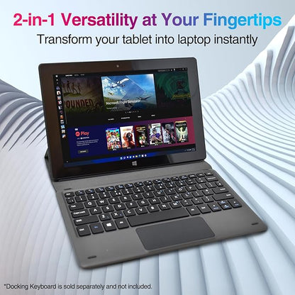 Fusion5 10.1" Windows 11 Tablet PC - FWIN232 Plus Ultra Slim Windows Tablet Computer - Intel 13th Gen, 8GB RAM, Full HD 10 Inch Display, 5G WiFi, USB 3.0, Micro HDMI, Dual Cameras, Bluetooth