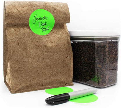 ChromaLabel 3 inch Fluorescent Color Code Label Kit, 6 Rolls of Assorted Colors, 3000 Stickers/Variety Kit