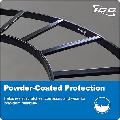 ICC Cable Runway Rack 90° Flat Corner, 16-Gauge Steel, Made in USA