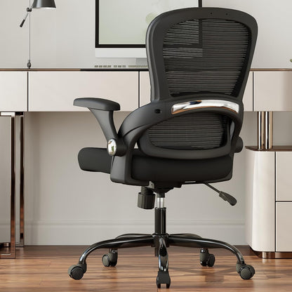 TRALT Office Chair - Ergonomic Office Chair with Back Support, Home Office Desk Chairs, 330lbs Wide Seat Big and Tall Office Chairs, Comfy Desk Chair for Work, Study, Office, Gaming (Black)