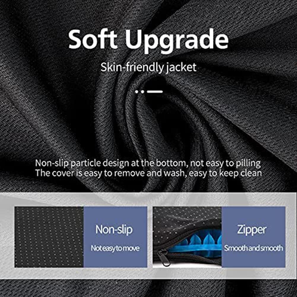 Gel Seat Cushion, 19x19inch Super Large Gel Cushion Pressure Pain Relief Seat Cushion for Long Sitting, Soft Breathable Gel Chair Pads for Home Office Wheelchair Car Seat (Blue)