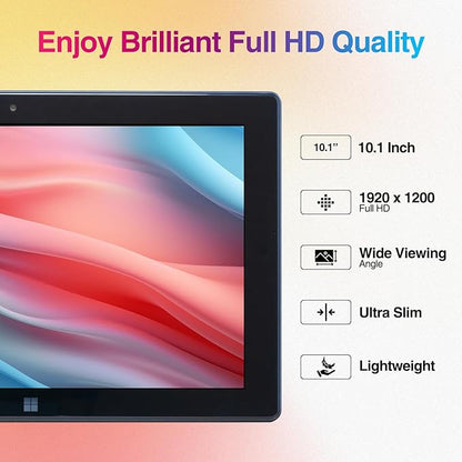 Fusion5 10.1" Windows 11 Tablet PC - FWIN232 Plus Ultra Slim Windows Tablet Computer - Intel 13th Gen, 8GB RAM, Full HD 10 Inch Display, 5G WiFi, USB 3.0, Micro HDMI, Dual Cameras, Bluetooth