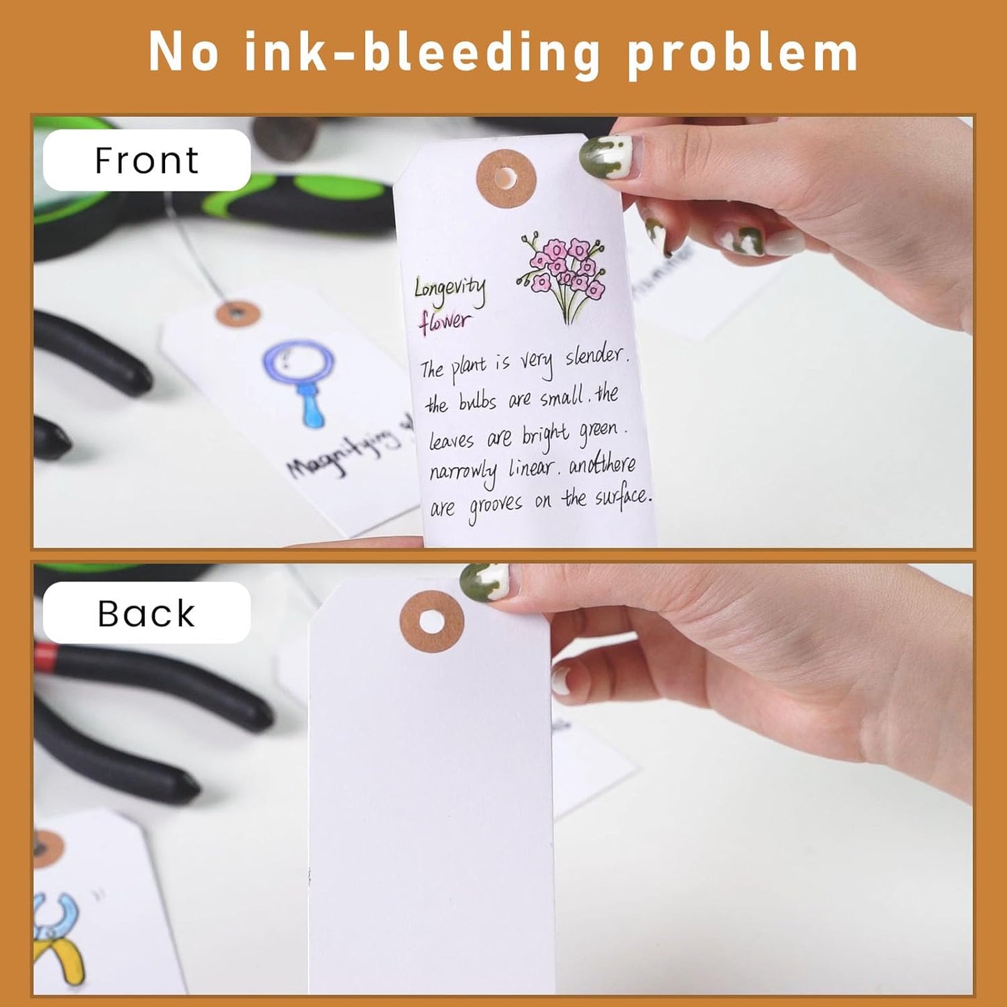 SallyFashion White Pricing Tags with Wire, 120 PCS Manila Shipping Tags 4 3/4" x 2 3/8", Wire Labels for Garage Sales, Heavy Duty Machinery, Vintage Clothing, Jewelry Pricing