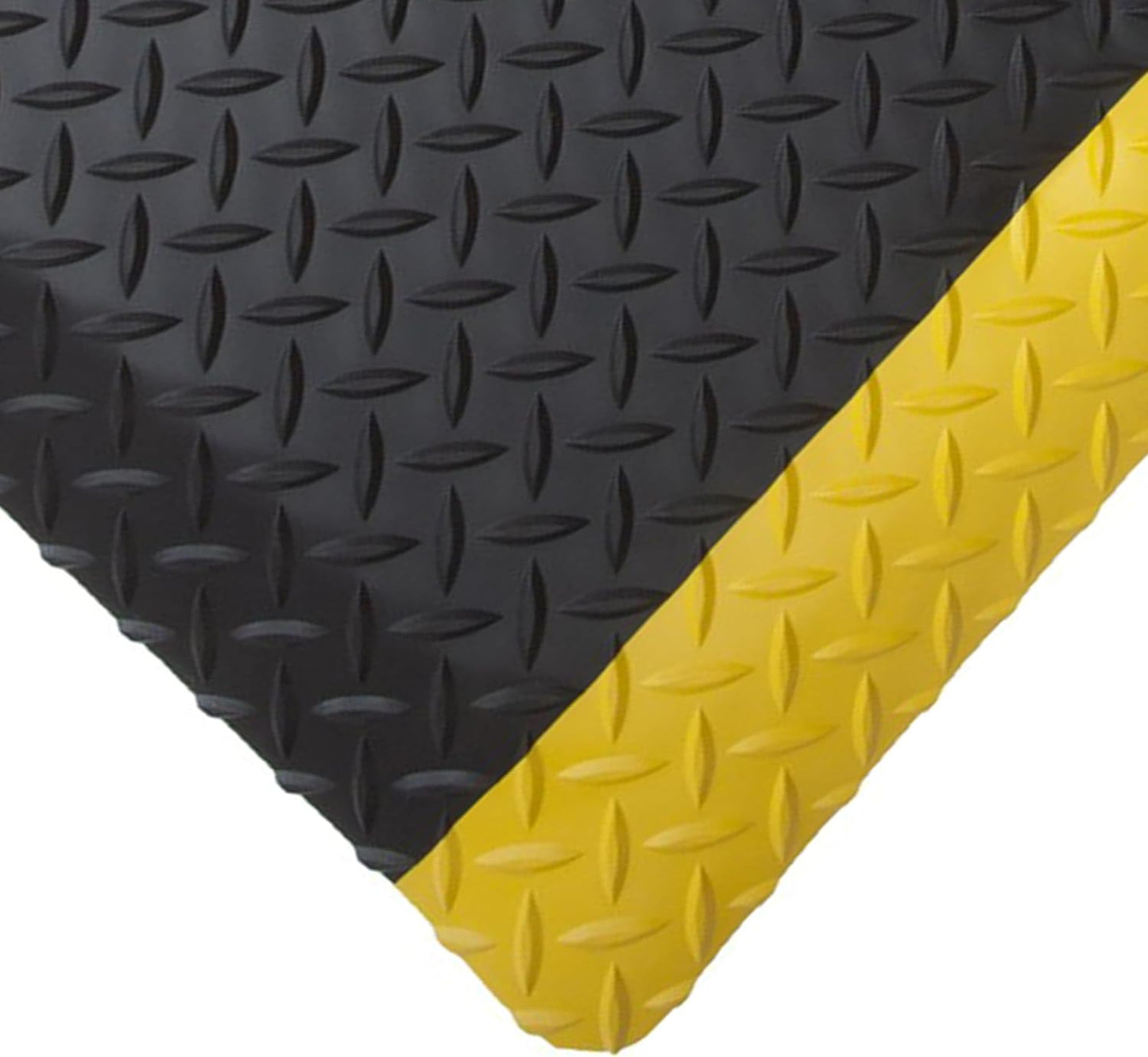 Rhino Mats, American Classic Diamond Anti-Fatigue Mats, Industrial Ergonomic Comfort Standing Mat for Work, Home, Garage, Office, Kitchen or Anywhere (Black/Yellow 9/16" Thick, 3 FT. x 12 FT.)
