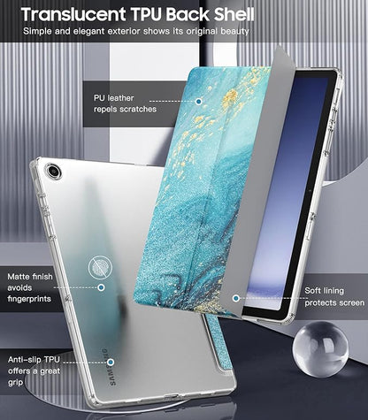 TiMOVO Case for Samsung Galaxy Tab A9+/A9 Plus 11" 2023, Slim Soft TPU Translucent Frosted Back Protective Cover for Galaxy Tab A9+ Tablet SM-X210/X216/X218, Auto Wake/Sleep, Gilding