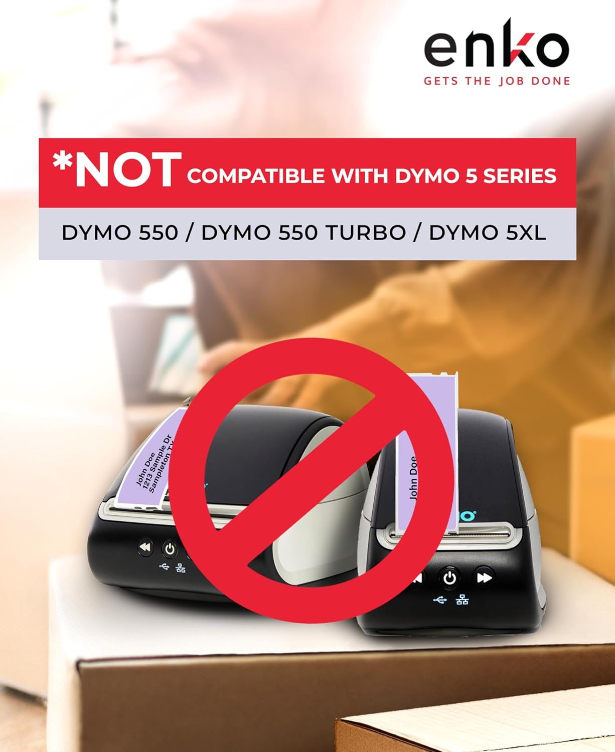 enKo [6 Rolls, 2100 Labels] Address, Shipping & Barcode Labels 30252 - Lavender (1-1/8" x 3-1/2") Compatible for Dymo LabelWriter