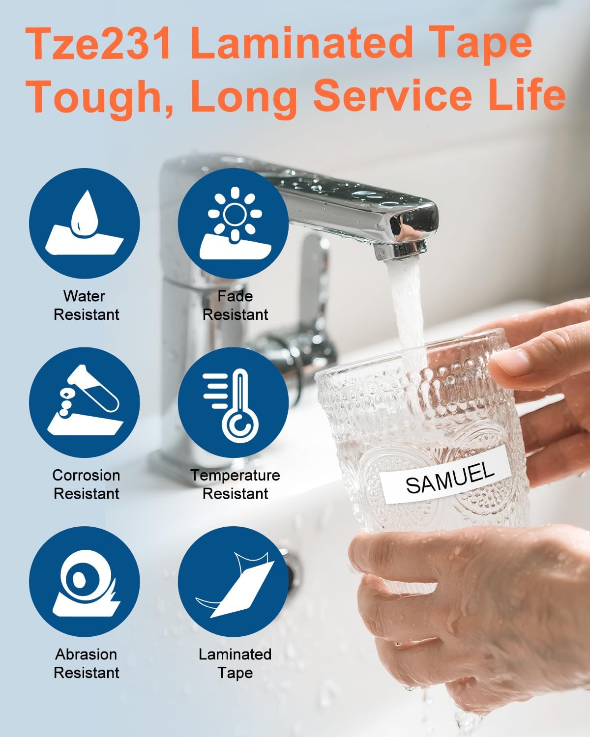 3PK 12mm 0.47 Laminated White Tape TZE-231 Replacement for Brother P Touch Label Tape TZe-231 12 mm .47 Label Maker Refills Work for Brother Ptouch PTH110 PTH103w PTD210 PTD220 PT1280