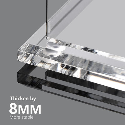 SANRUI Clear Acrylic Business Card Holder for Desk Display Stand Holders Organizer Rack , 4 Tier 4 Pocket , Holds 200 cards