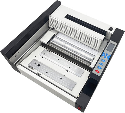 TECHTONGDA Glue Book Binding Machine 110V Automatic Hot Glue Book Binder, Wireless Book Binding Machine with Fault Detection, Adjustable Temperature