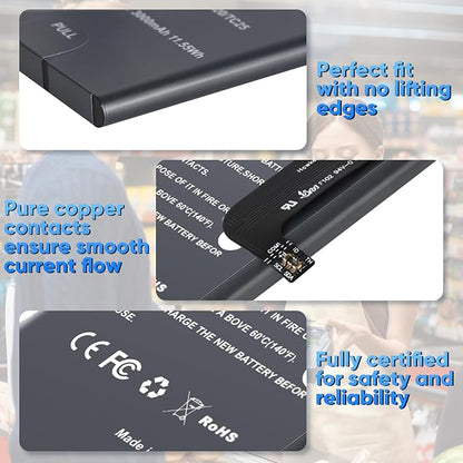 E EGOWAY 3000mAh Scanner Battery Pack (BT-000334/BT-000334-01) - Compatible with Zebra TC20 and TC25 Scanner