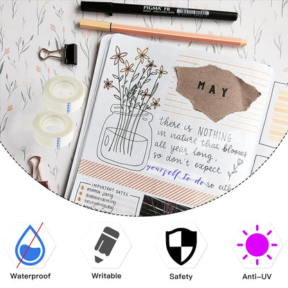 OWLKELA - 6 Rolls Matte & Glossy Tape Refills, Invisible, Translucent, All-Purpose for Office, Home, School - 0.7 in x 1000 Inches