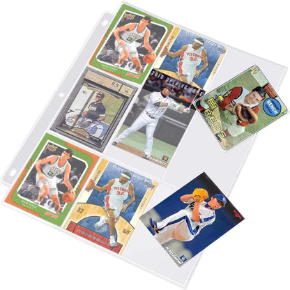 540 Pockets Trading Card Sleeves, Premium 9-Pocket 30 Pages, Double-Sided Baseball Binder Sleeves, Protectors Binder Sheets for Baseball Cards & More - Fits 3 Ring Binder (30 Sheets) (30 Sheets)