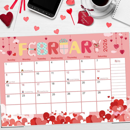 Guasslee Desk Calendar 2026-2028,36 Months Calendar Runs from 2026 Jan. to 2028 December, 17"x11.5" Monthly Desktop/Wall Planner with Thick Paper and Notes for Home School & Office