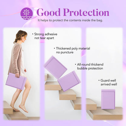 Fuxury Large Bubble Mailers 10.5x16" 40 Pack Self Seal Padded Envelopes Waterproof Mailing Envelopes Bubble Padded Mailers for Packaging, Small Business #5 Lavender