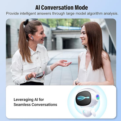 AI Language Translation Earbuds, 3-in-1 Translator Earbuds Real Time with 7 Translation Modes, with Audio and Video Call, 164 Language Bluetooth 5.3 Headphones Translating Device, Dark Blue