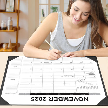 Desk Calendar 2025-2026 with Desk Mat – 22" x 17" Large Desk Pad Calendar Runs From Sep 2025 to Dec 2026, Office Supplies Desktop Monthly Calendar for Home & Office
