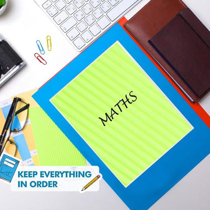 Outus Self Adhesive Shop Ticket Holders Clear Plastic Sleeves Adhesive Pockets Work Order Job Ticket Holders for Home Office Posting Signs(11 x 8.5 Inch,60 Pcs)