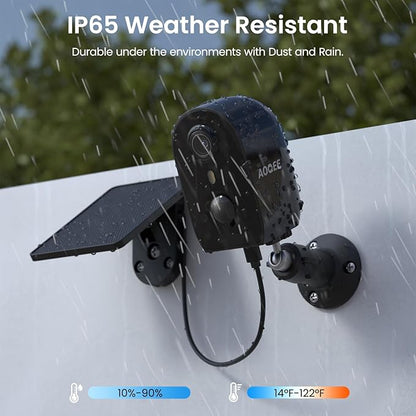 Solar Camera Outdoor Wireless-2K Battery Powered Outside Cameras for Home Security with PIR Motion Detection, Siren Alarm, 2-Way Talk, SD Card&Optional Cloud Storage, Work with Alexa, Y8 1P