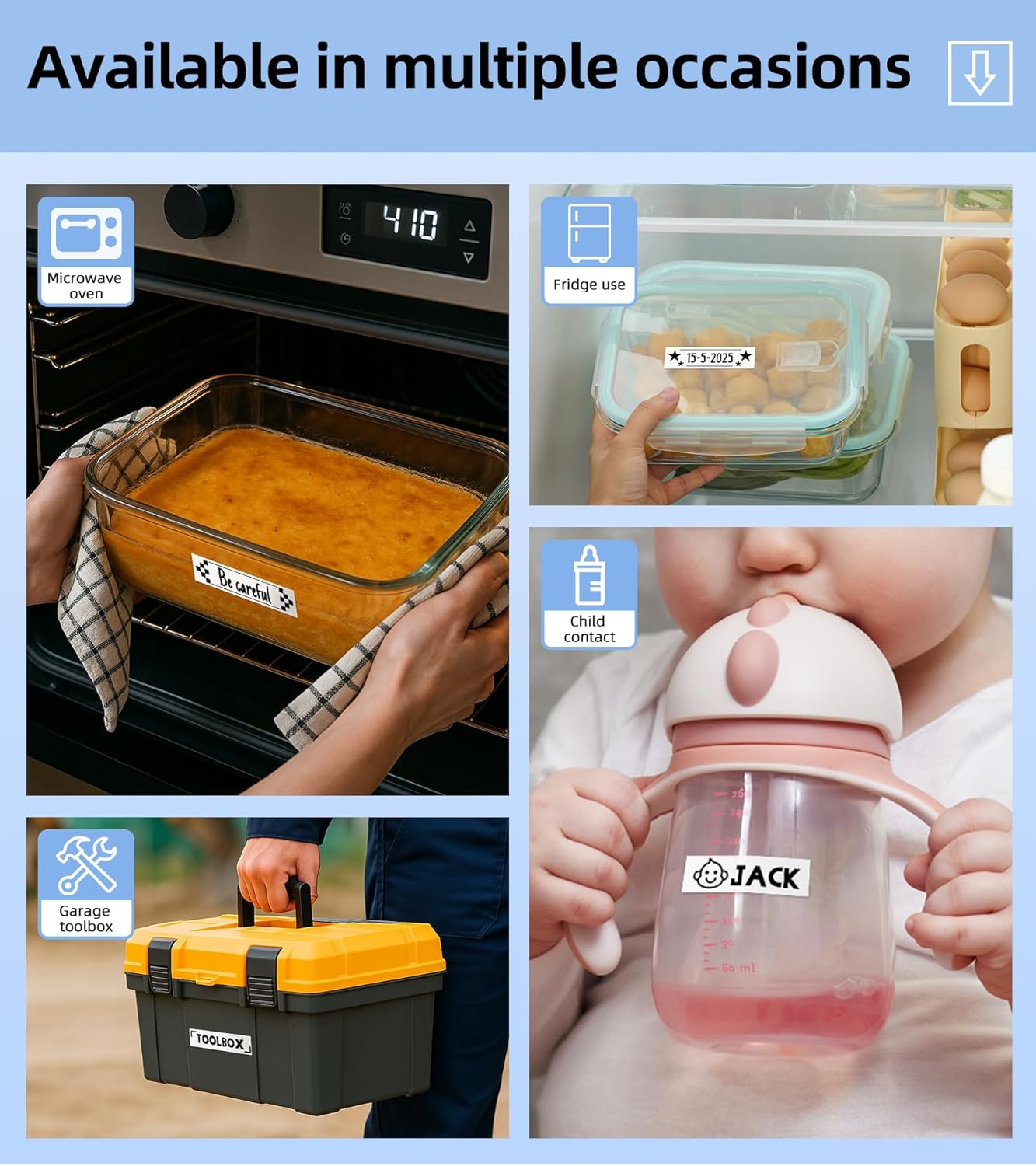 MarkDomain Label Maker Tape Refills Compatible with Brother P-Touch Label Tape 12mm 0.47 Laminated White TZe Tz TZe-231 TZ231 Ptouch PT-D210 PT-H110 PT-D220 PT-1880 1/2" Black Ink on White, 6 Pack