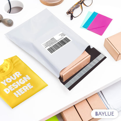 White Large Poly Mailers 19x24 Inch | Strong Adhesive Self-Seal Mailer Bags | Tear, Tamper, Water Resistant Shipping Envelopes | Thick Strong polymailer Bags XL Clothing Shipping Bags | 100 Pcs Bulk