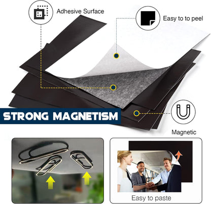 Magnet Sheets with Adhesive Backing for 4x6 Pictures(Bulk Pack of 96 Pieces),Adhesive Photo Magnets for Home/Classroom/Office,Flexible Magnets for Refrigerator