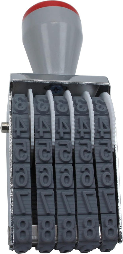 5 Digits Number Stamps,Roller Stamp Personalized Number Stamps 0-9 Symbol Rolling Wheel Stamp Multi-Function DIY Scrapbooking Ink Stamps