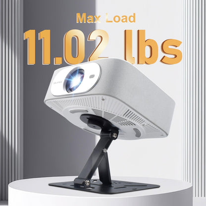 3-in-1 Projector Stand Table, Desk, Wall and Ceiling Mount with 1/4-Inch Screw, Foldable, Easy Setup, Compact Portable, Height Adjustable and Compatible with Most Projectors for Home,Outdoor,Office