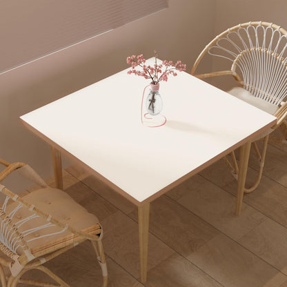 Leather Table Cover,1.8mm Thick,42x42 Inch Table Protector,Table Protector for Dining Room Table,Dining Table Cover,Table Cover Protector,Dining Table Protector(White+White,42x42)