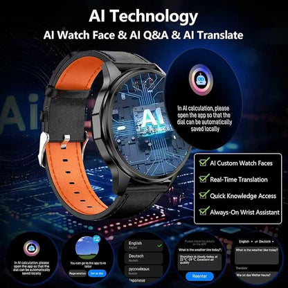 Smart Watch for Men Built-in GPS with Map(Answer/Make Call/Text), 1.46" AI Smartwatch for Android Phones/iPhone, 100+ Sport Mode Fitness Tracker with Health/Sleep Monitor, Compass/Barometer(2 Straps)