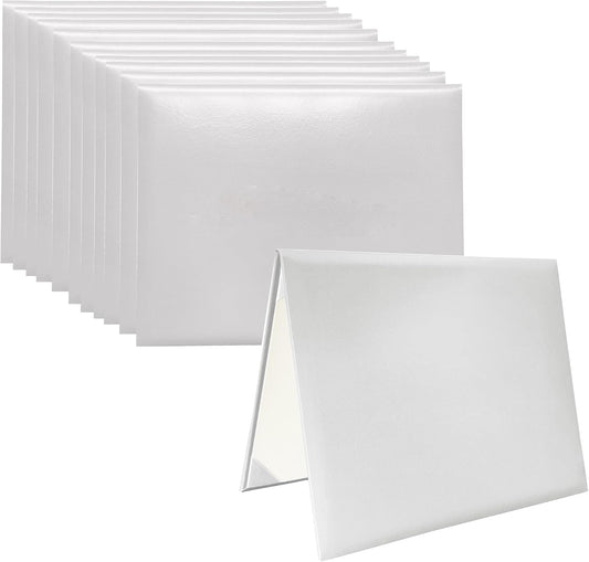 12 PCS Smooth Diploma Certificate Cover 8 1/2" x 11" White