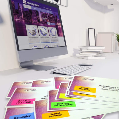 8-1/2 x 11" Neon Color High Light Fluorescent Labels for Laser & Inkjet Printer (Yellow Fluorescent, 1" x 2-5/8" - 30 Per Page | 30,000 Labels)