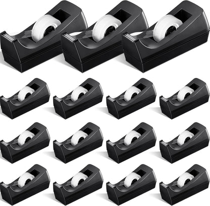Colarr 15 Pack Desktop Tape Dispenser Non Skid Base Tape Dispensers Desk Tape Dispenser Tape Roll Dispenser for Office Home, Tape Not Included
